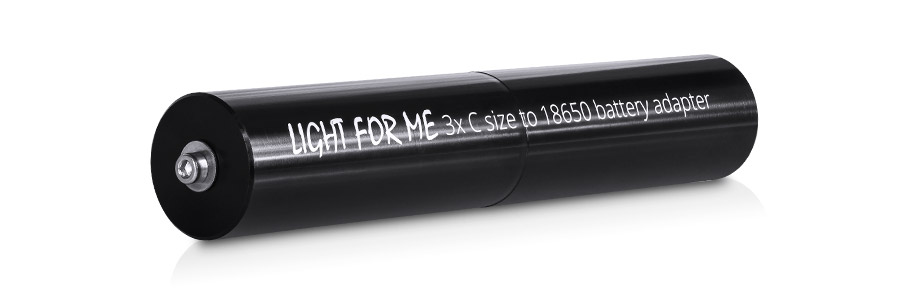 3x C-Size to 18650 Battery Adapter
